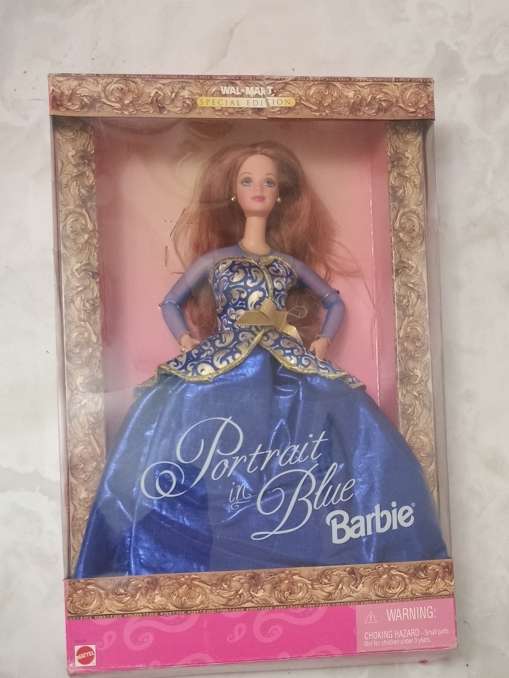 Barbie 1997 Portrait in Blue and Gold Gown